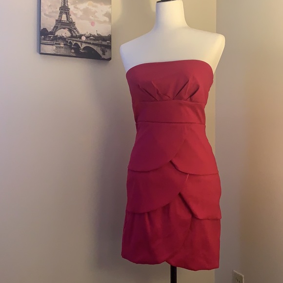 Pink strapless prom or semi dress - Picture 2 of 3